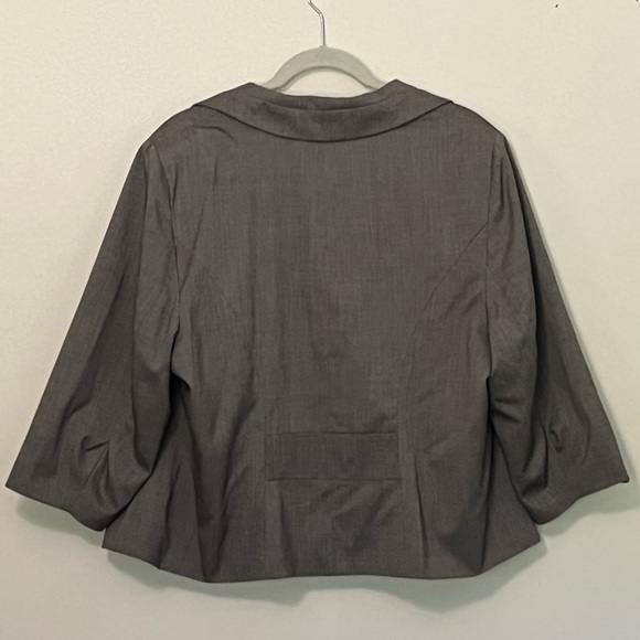 Lane Bryant Elbow-Length Suit Set | Taupe - Picture 4 of 16